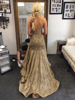 Sherri Hill Gold Size 0 Pageant Mermaid Dress on Queenly