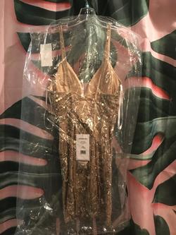 Sherri Hill Gold Size 6 Mini Cocktail Dress on Queenly