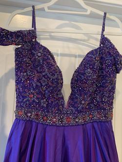 Sherri Hill Purple Size 4 Floor Length Ball gown on Queenly
