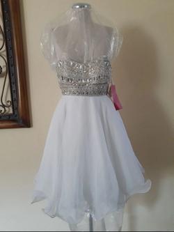 NWT Sz 0 Morilee  White Size 0 Pageant Prom Cocktail Dress on Queenly