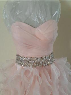 NWOT Sz 4 Maggie Sottero Pink Size 4 Prom Ruffles Cocktail Dress on Queenly
