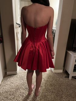 Sherri Hill Red Size 2 Euphoria Sorority Formal Corset Cocktail Dress on Queenly