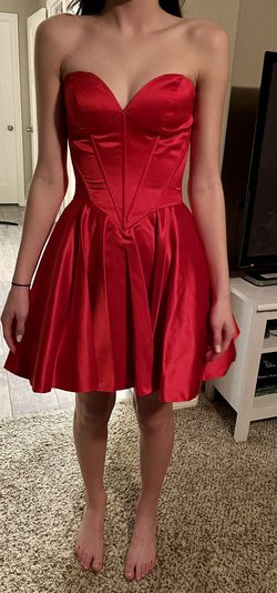 Sherri Hill Red Size 2 Homecoming Pageant Cocktail Dress on Queenly