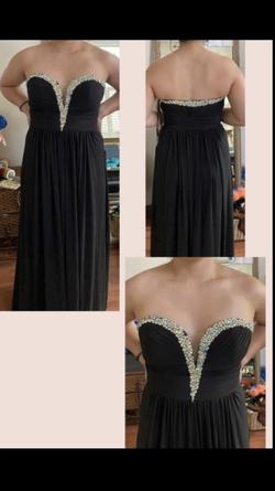 JVN by jovani Black Size 8 Jersey A-line Dress on Queenly
