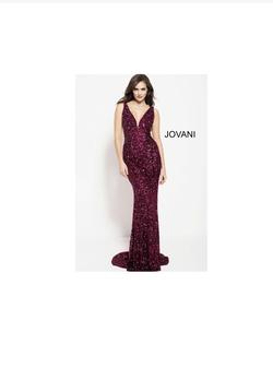 Jovani Red Size 6 Black Tie Fitted A-line Dress on Queenly
