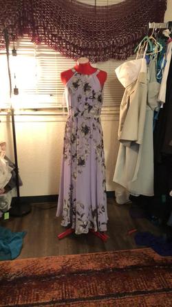 Eliza J Purple Size 10 Floral Tulle Straight Dress on Queenly
