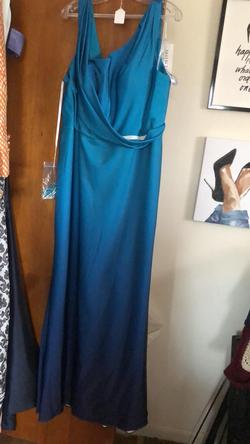 Montage by Mon Cheri Blue Size 20 Ombre Plus Size 50 Off Straight Dress on Queenly