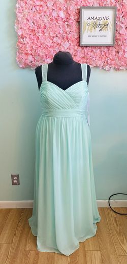 Christina Wu Light Green Size 20 Turquoise A-line Dress on Queenly