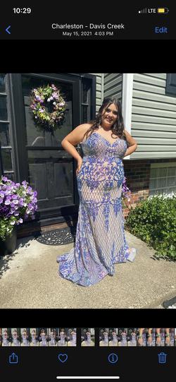Rachel Allan Multicolor Size 20 Plus Size Jersey Mermaid Dress on Queenly