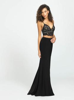 Style 19-151 Madison James Black Size 0 Two Piece A-line Dress on Queenly