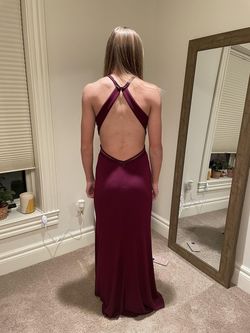 Glamour by Terani Couture Red Size 4 Backless Prom Burgundy Straight Dress on Queenly