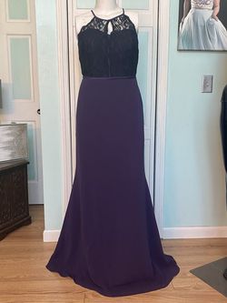 Christina Wu Purple Size 16 Black Tie Floor Length Mermaid Dress on Queenly