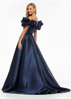 Style 11096 Ashley Lauren Blue Size 20 A-line Ball gown on Queenly