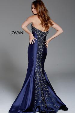 Style 48935 Jovani Blue Size 18 Navy Strapless Plus Size Mermaid Dress on Queenly