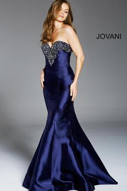 Style 48935 Jovani Blue Size 18 Plus Size Pageant Mermaid Dress on Queenly