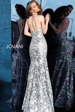 Style 67330 Jovani Silver Size 18 Pageant Fitted Mermaid Dress on Queenly