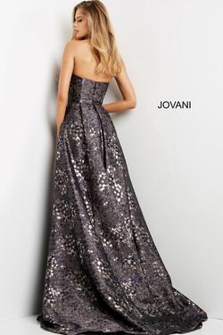 Style 06255 Jovani Silver Size 12 Plus Size Fitted A-line Dress on Queenly