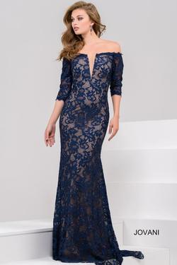 Style 28131 Jovani Blue Size 28 Straight Dress on Queenly