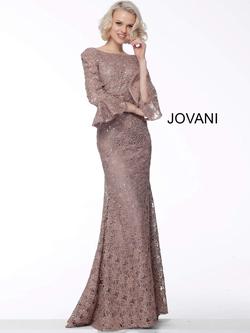 Style 65540 Jovani Nude Size 6 Bell Sleeves Pageant Straight Dress on Queenly