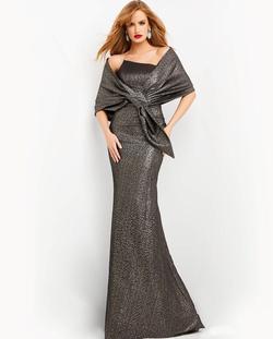 Style 06867 Jovani Silver Size 20 Strapless Plus Size Straight Dress on Queenly