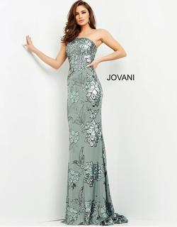 Style 04331 Jovani Green Size 4 Straight Dress on Queenly