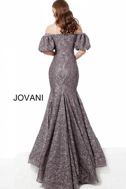 Style 4573 Jovani Purple Size 10 Lace Mermaid Dress on Queenly