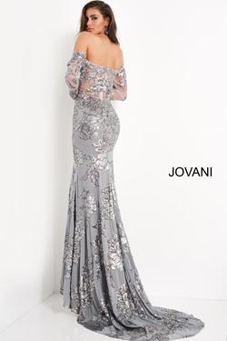 Style 04333 Jovani Silver Size 12 Straight Dress on Queenly