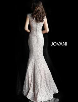Style 61232 Jovani Nude Size 6 Lace Straight Dress on Queenly