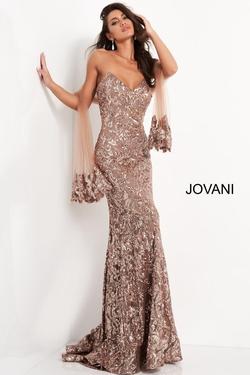 Style 05054 Jovani Gold Size 10 Pageant Straight Dress on Queenly