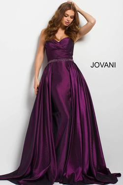 Style 42305 Jovani Purple Size 14 Burgundy Pageant Ball gown on Queenly