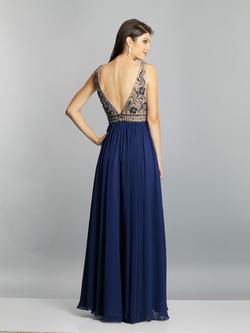Style A7758 Dave and Johnny Blue Size 16 Prom Navy Plus Size Straight Dress on Queenly