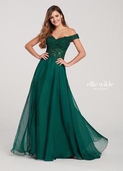 Style EW119023 Ellie Wilde Green Size 20 Plus Size Tulle A-line Dress on Queenly