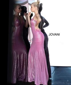 Style 1087 Jovani Pink Size 0 Backless Straight Dress on Queenly