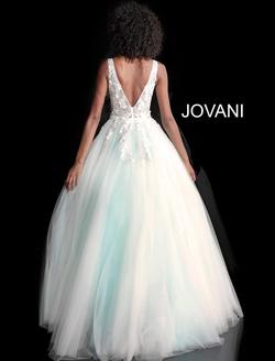 Style 55634 Jovani White Size 18 Prom Plus Size Ball gown on Queenly