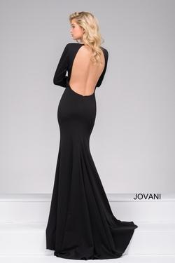 Style 45062 Jovani Black Size 8 Jersey Straight Dress on Queenly