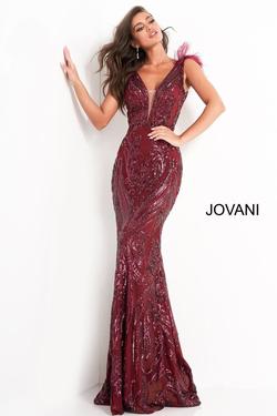 Style 3180 Jovani Red Size 16 Jewelled Sequin Straight Dress on Queenly