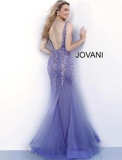 Style 63700 Jovani Purple Size 0 Pageant Mermaid Dress on Queenly