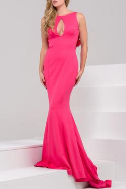 Style 49420 Jovani Hot Pink Size 2 Prom Mermaid Dress on Queenly