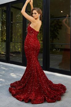 Style PS21208 Portia and Scarlett Red Size 2 Prom Mermaid Dress on Queenly
