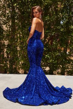 Style PS22022 Portia and Scarlett Blue Size 16 Prom Plus Size Mermaid Dress on Queenly