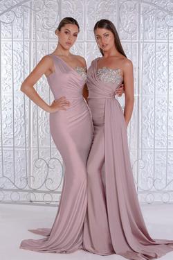 Style PS21219 Portia and Scarlett Pink Size 16 Plus Size Mermaid Dress on Queenly