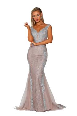 Style PS6075 Portia and Scarlett Silver Size 6 Mermaid Dress on Queenly