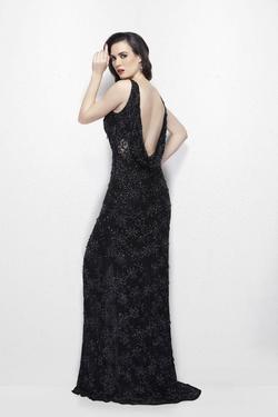 Style 3062 Primavera Black Size 18 Shiny Side slit Dress on Queenly