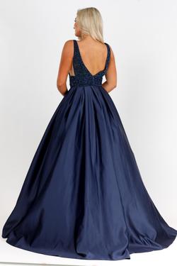 Style 7802 Vienna Blue Size 16 Navy Prom A-line Dress on Queenly