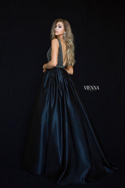 Style 7823 Vienna Black Size 2 Prom Sequin Ball gown on Queenly
