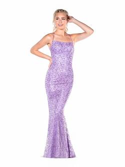 Style 8914 Vienna Purple Size 6 Pageant Straight Dress on Queenly