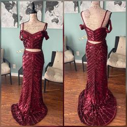 Sherri Hill Red Size 8 Pattern Mermaid Dress on Queenly