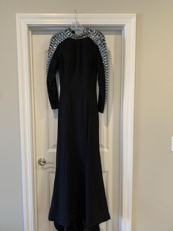 Sherri Hill Black Size 4 Military Showstopper Straight Dress on Queenly