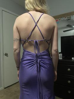 Sherri Hill Purple Size 0 Jersey Mermaid Dress on Queenly
