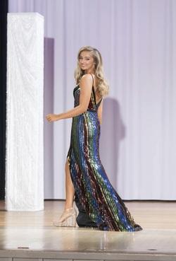 Jovani Multicolor Size 2 Floor Length Straight Dress on Queenly